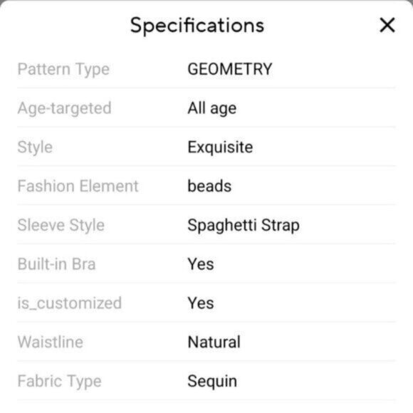 Black, O Neck Sleeveless,  Detachable Skirt, Contrast Sequined Mermaid G… - Picture 7 of 13